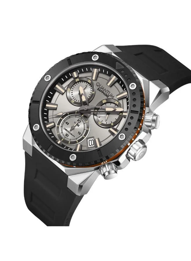 كوانتوم Men's Silicone Analog Watch HNG1232.371 - 44 mm